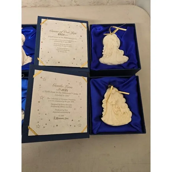 4 Lenox Millennium Series Porcelain Ornaments Original Boxes & Certificates - Picture 3 of 3